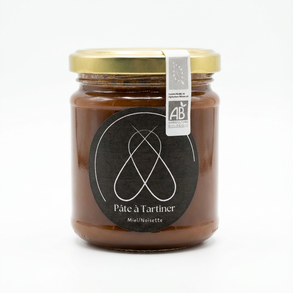 Pâte à tartiner miel/noisette BIO